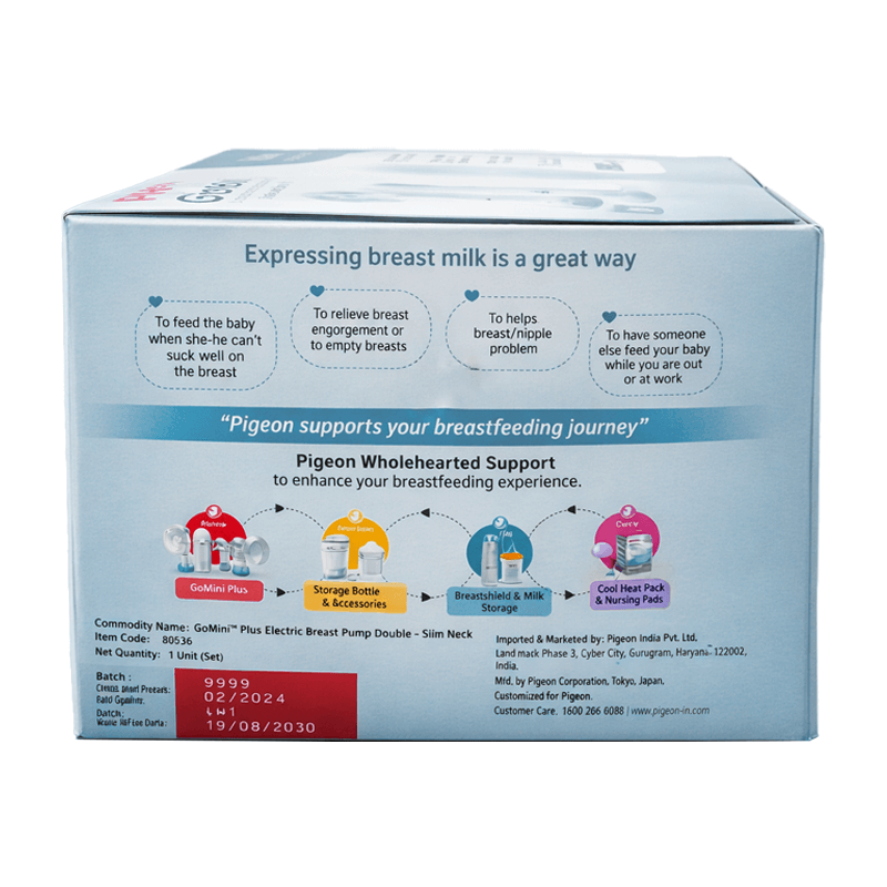 GoMini Plus Electric Breast Pump Double 4 GoMini Plus Electric Breast Pump Double Back Side