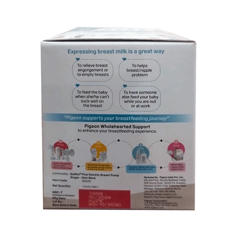 Gomini Plus Electric Breast Pump Single 5 Gomini Plus Electric Breast Pump Single Back Side