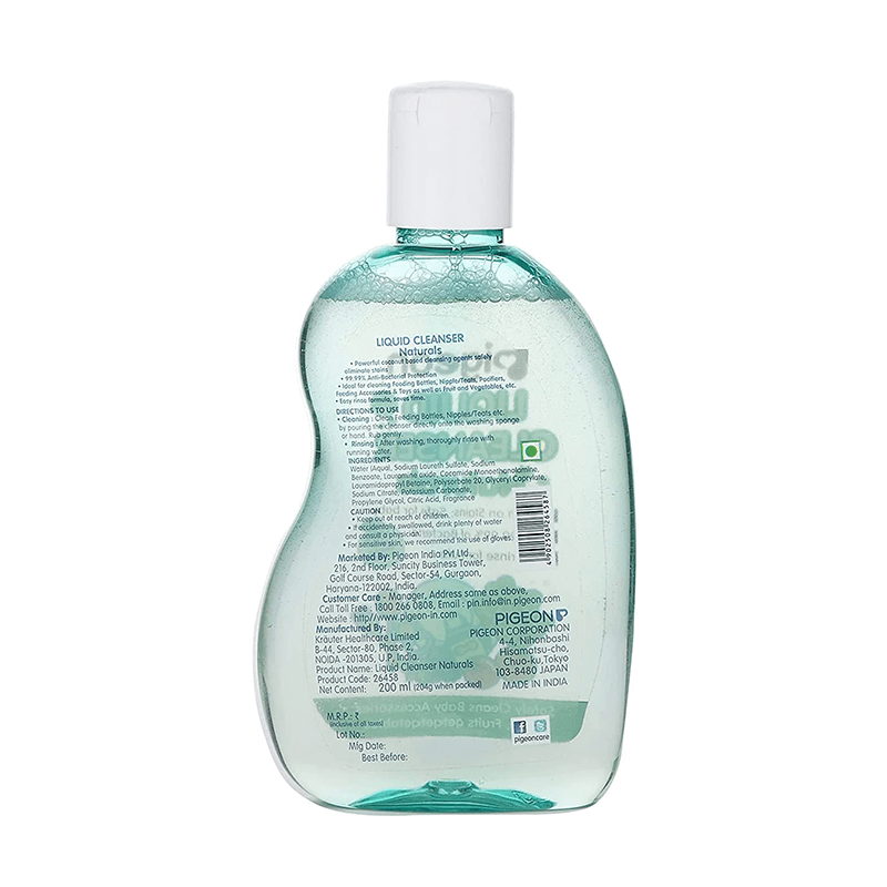 Baby Liquid Cleanser 200ml Bottle 3 Liquid Cleanser 200ml Bottle Back Side
